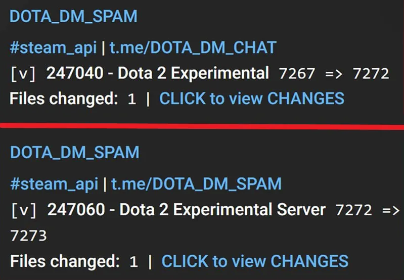 Сообщения в Telegram-канале DOTA_DM_SPAM
