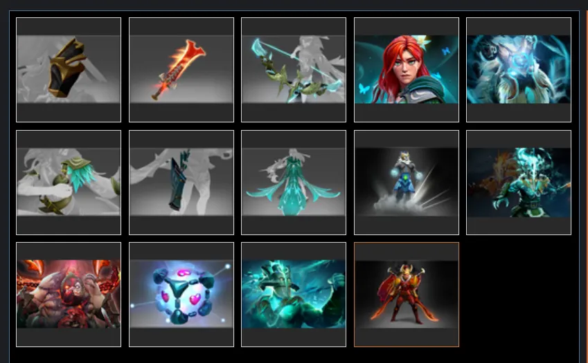 Инвентарь в Dota 2 у Exile