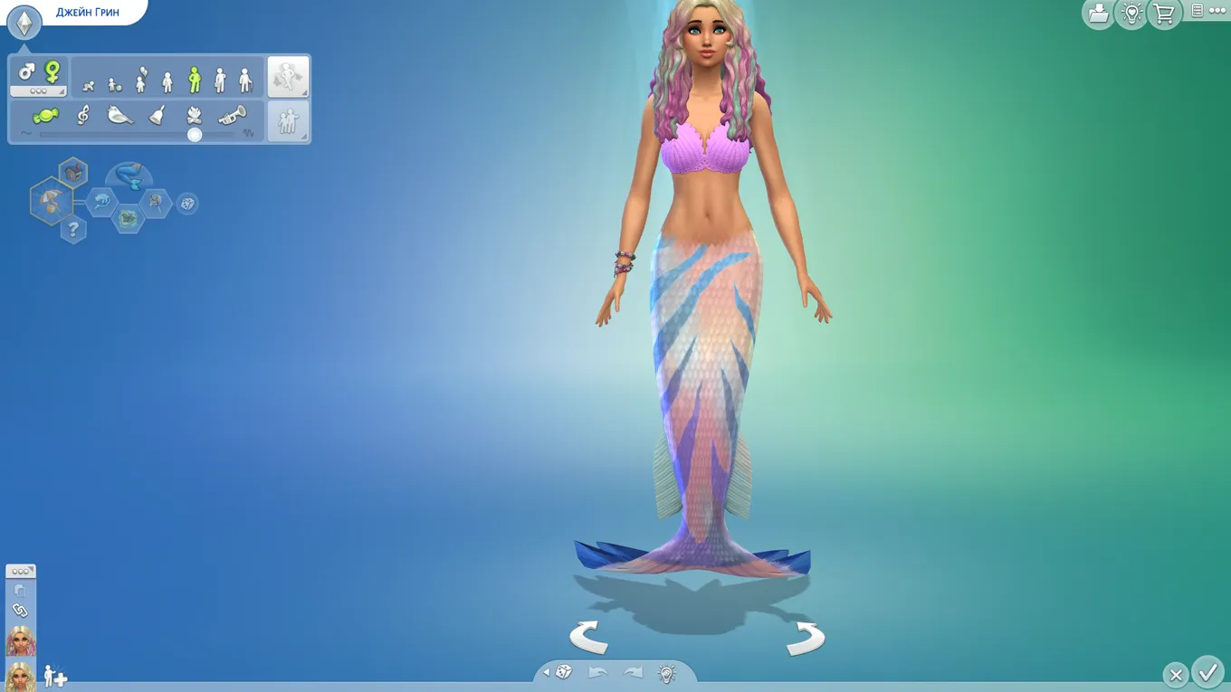 Русалка в The Sims 4