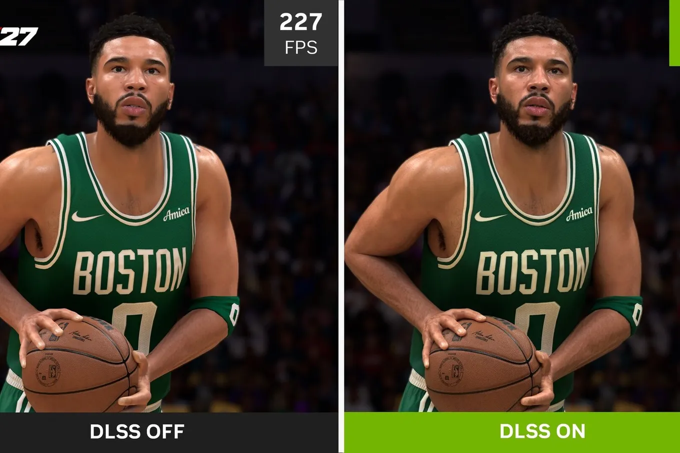NBA 2K27: DLSS 5 выкл и вкл – сравнение NVIDIA