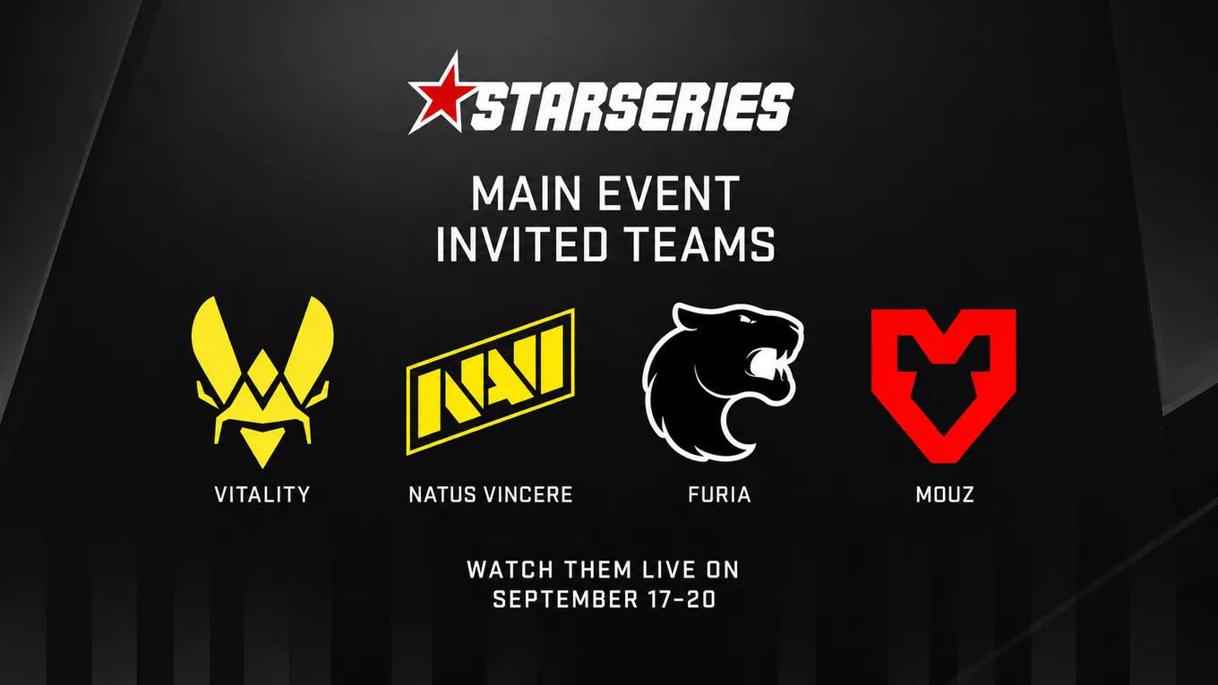 Vitality, NaVi, FURIA и MOUZ получили прямые приглашения на StarSeries Fall 2026 по Counter-Strike 2
