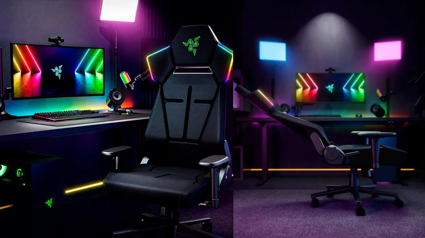 Razer выпустила кресло Soma Chroma с RGB-подсветкой, реагирующей на события более чем в 300 играх