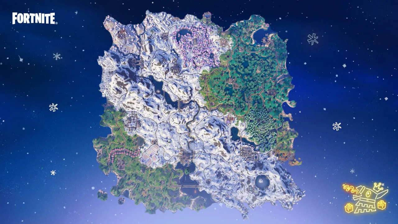 Рождественская карта в Fortnite
