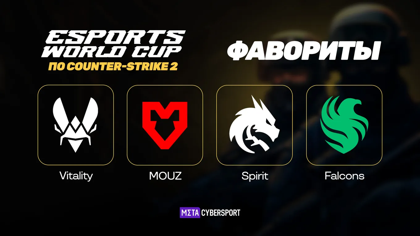 Фаворитами Esports World Cup 2025 по CS2 считаются Vitality, Spirit, Falcons и MOUZ