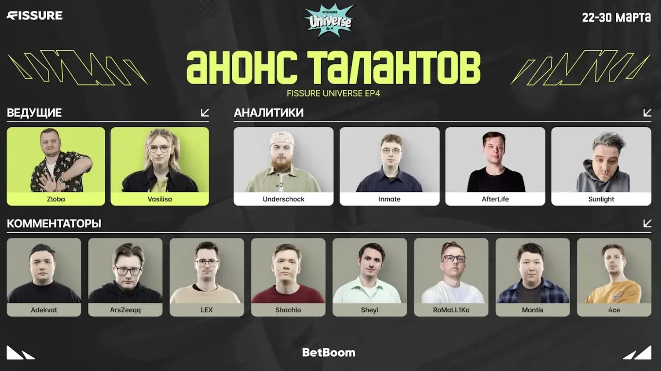 Анонс талантов FISSURE Universe: Episode 4