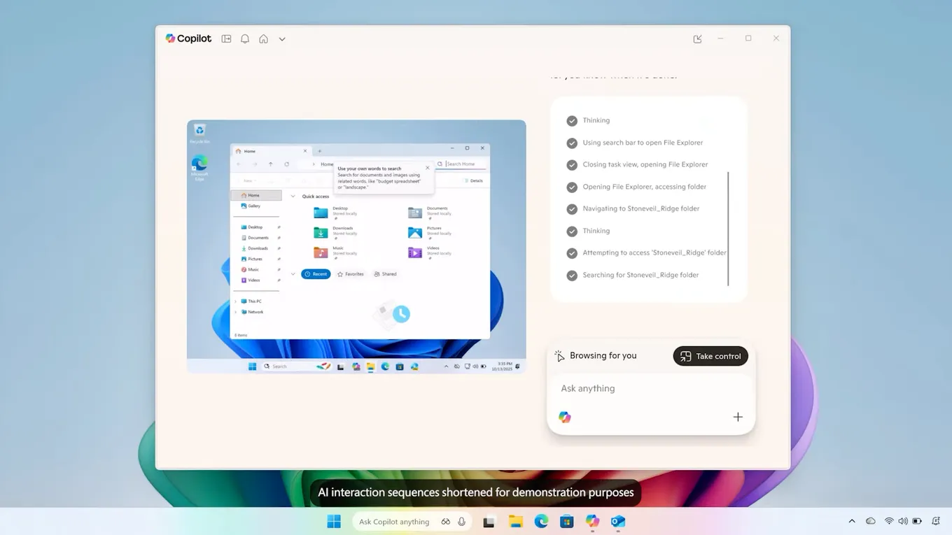 Пример работы Copilot Actions