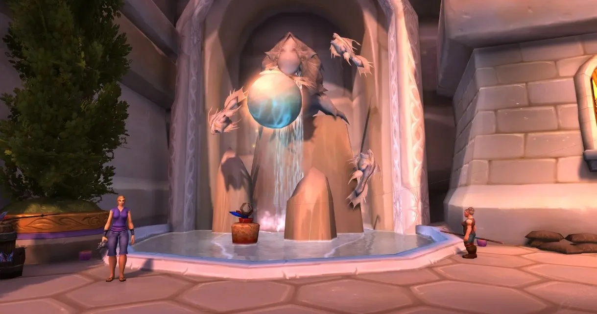 Фонтан Даларана в World of Warcraft до выхода обновления The War Within