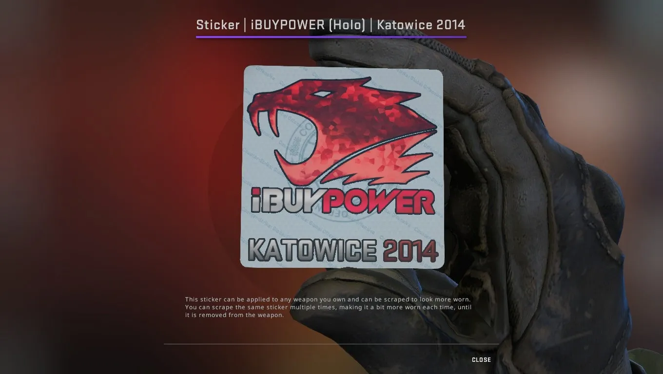 Наклейка | iBUYPOWER (голографическая) | Katowice 2014