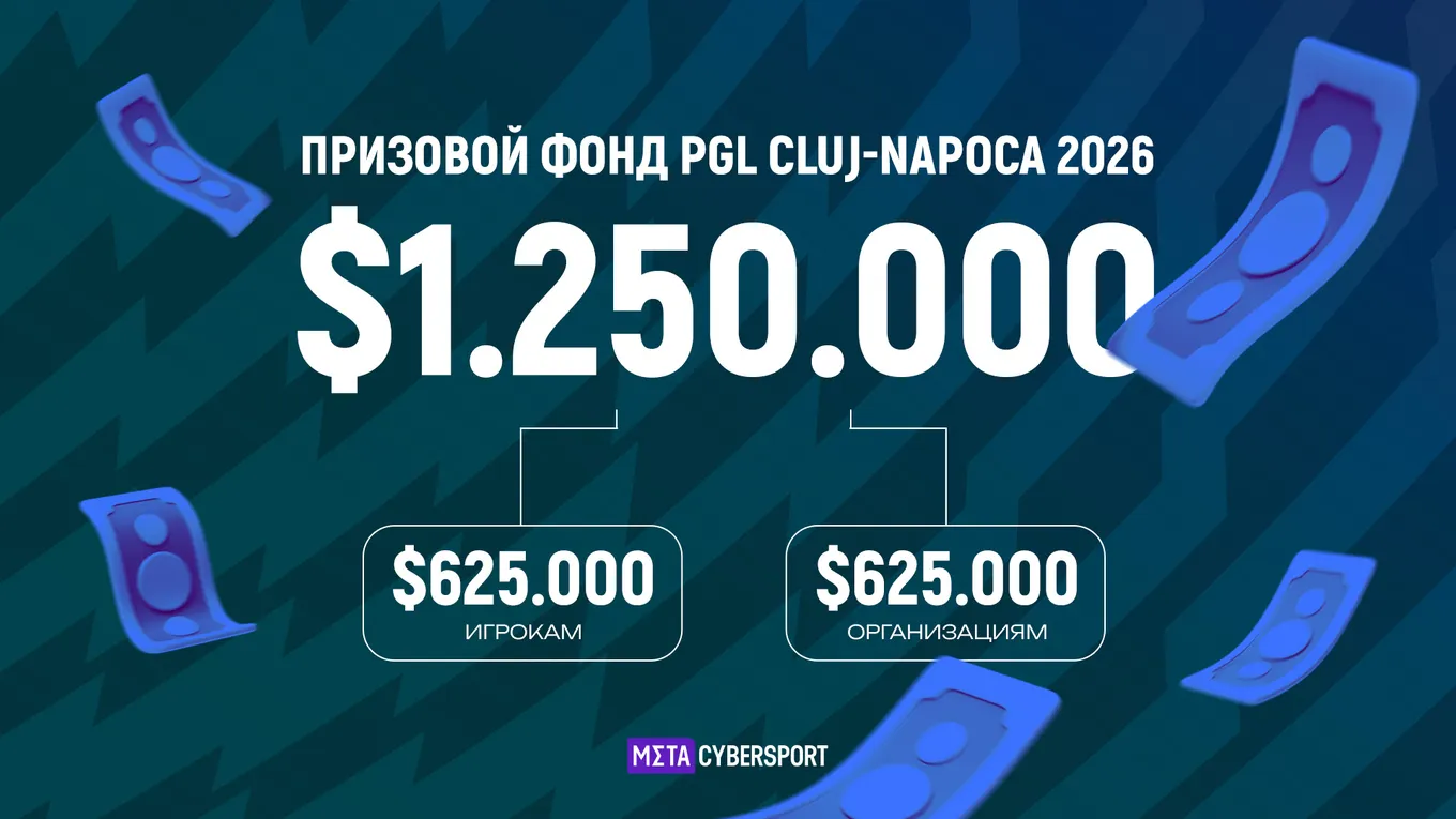 Призовой фонд PGL Cluj-Napoca 2026 составит 1 миллион 250 тысяч долларов