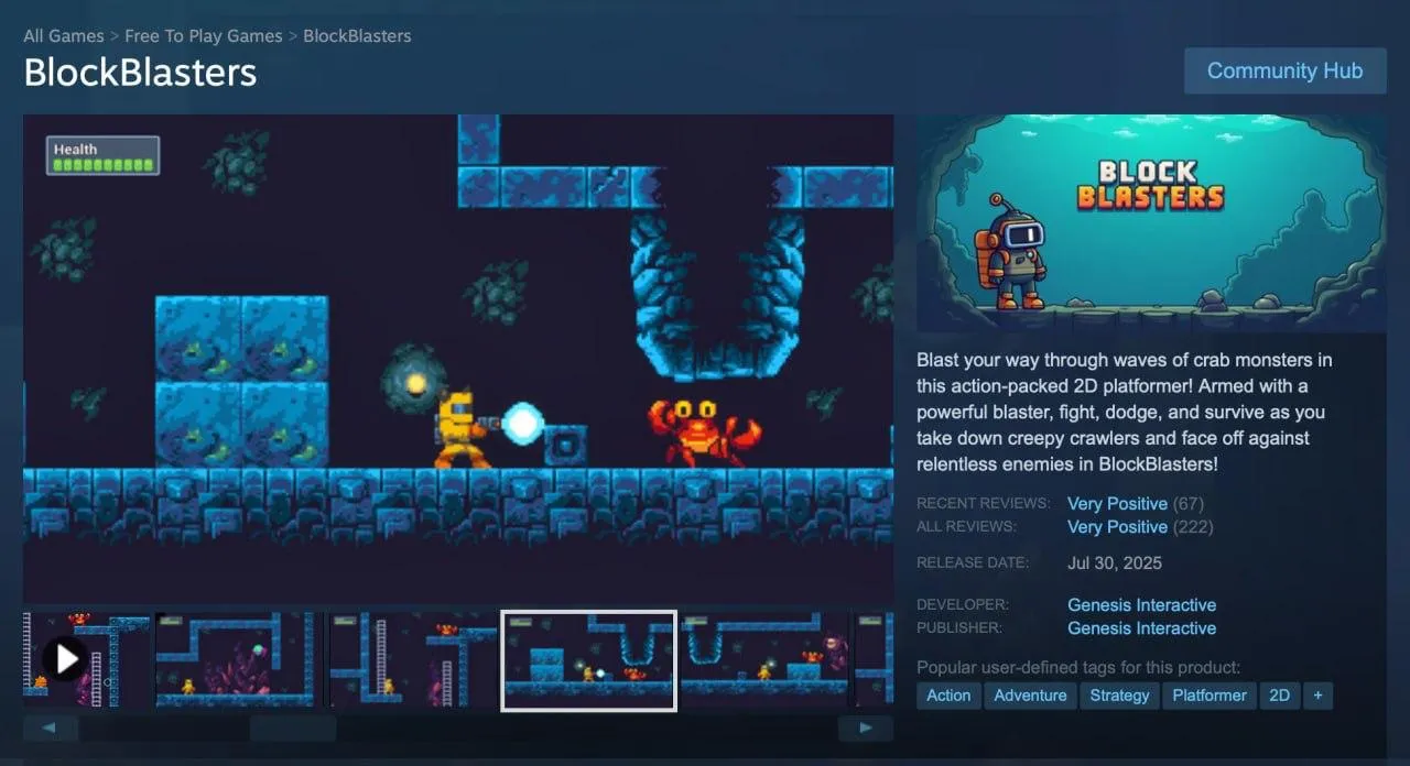 Страница игры c вирусом в Steam