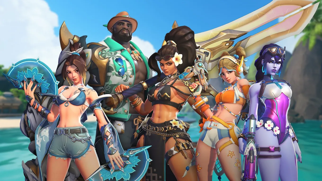 Blizzard выпустила коллекцию Beachside с летними образами для Widowmaker, Doomfist, Juno, Vendetta и Anran
