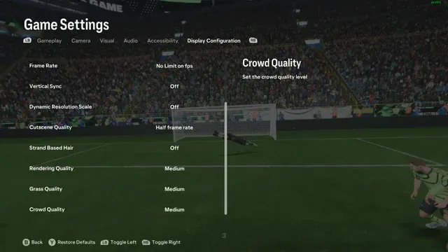 Настройки в EA FC 24