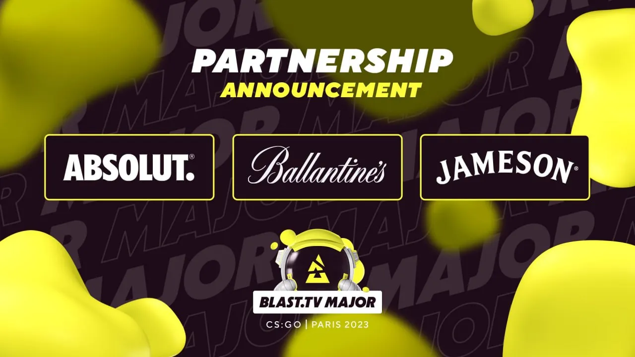 Absolut, Ballantine's и Jameson стали партнёрами BLAST.tv Paris Major 2023