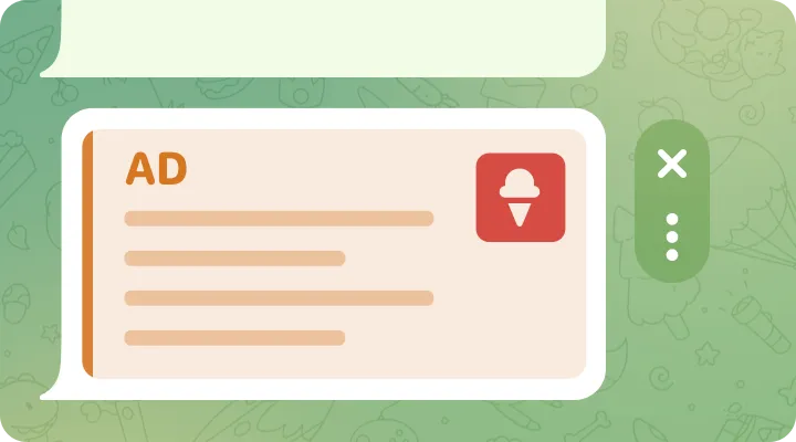 Рекламный пост Telegram Ads