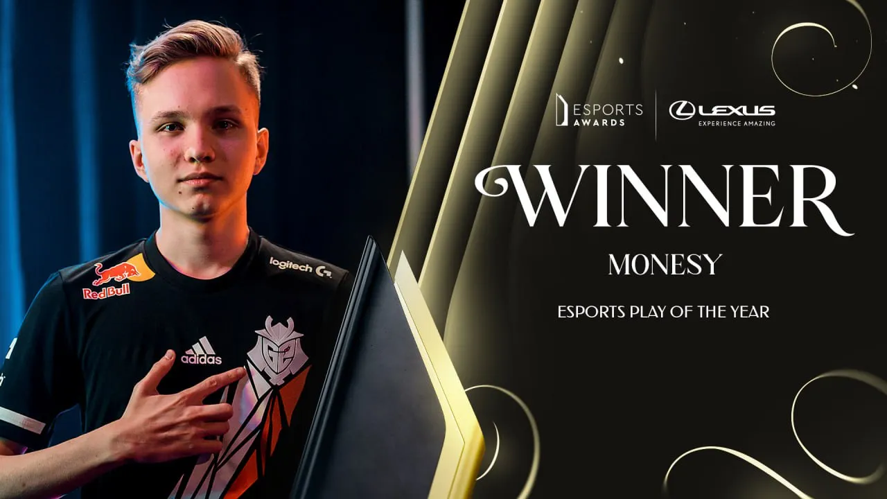 M0NESY победил в номинации «Киберспортивный момент года» на Esports Awards 2023