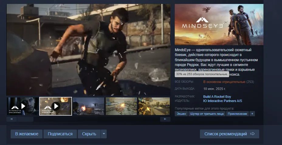 MindsEye в Steam
