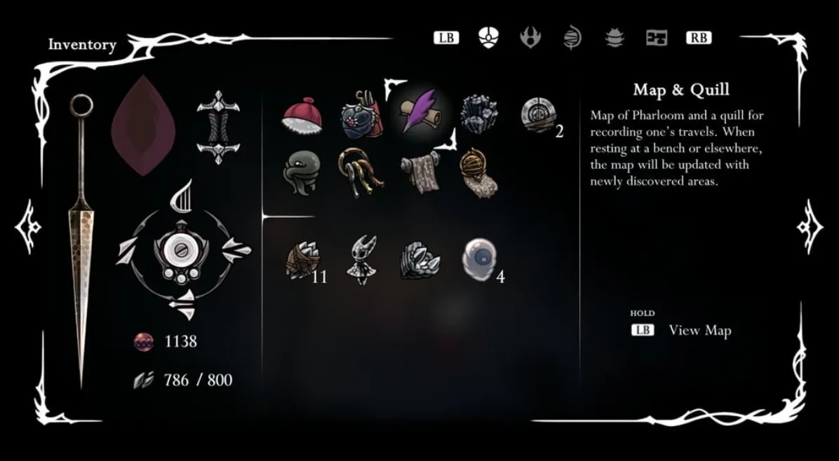 Фиолетовое перо в Hollow Knight: Silksong