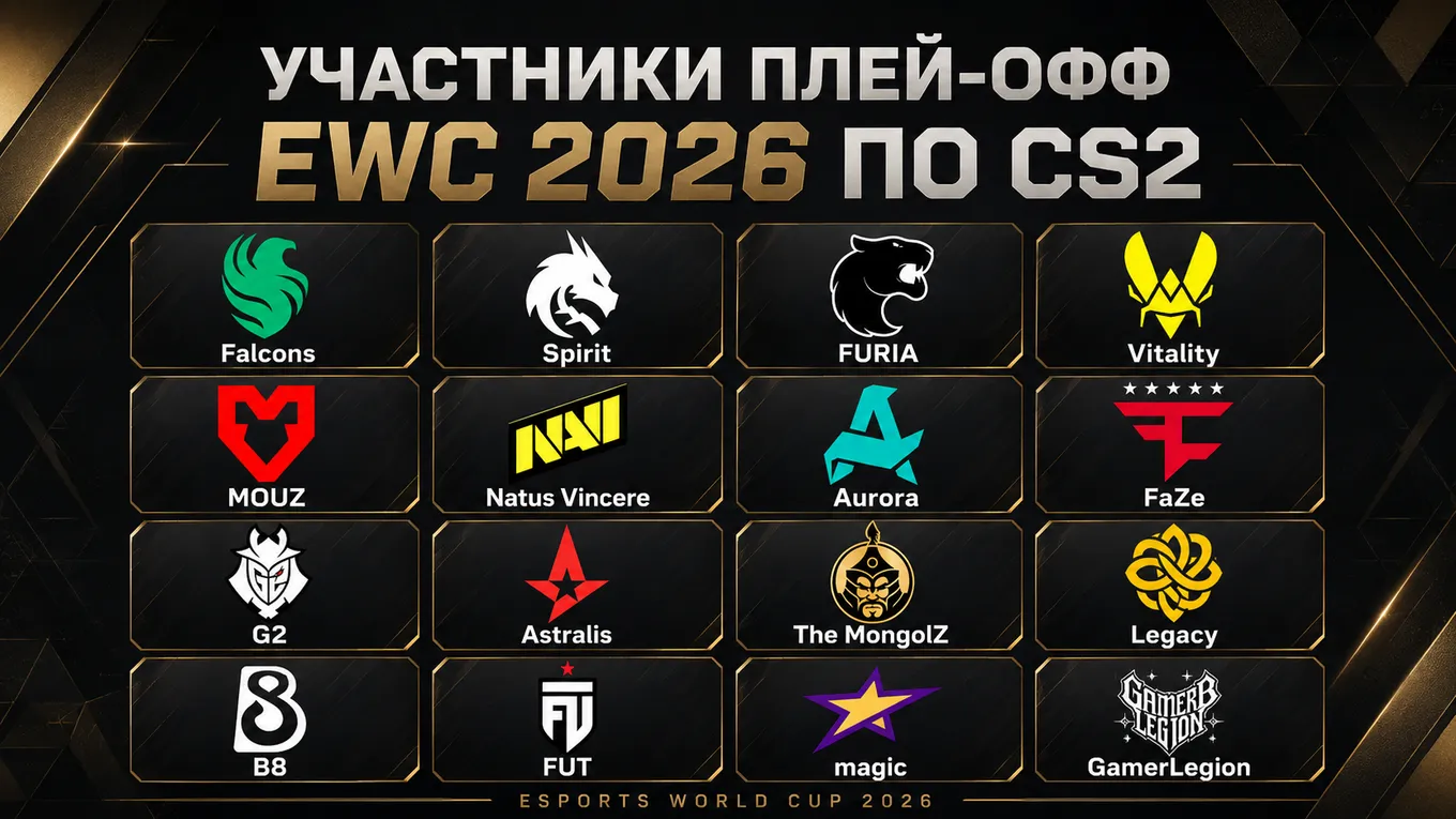 Все команды прошедшие в плей-офф Esports World Cup 2026 по CS2