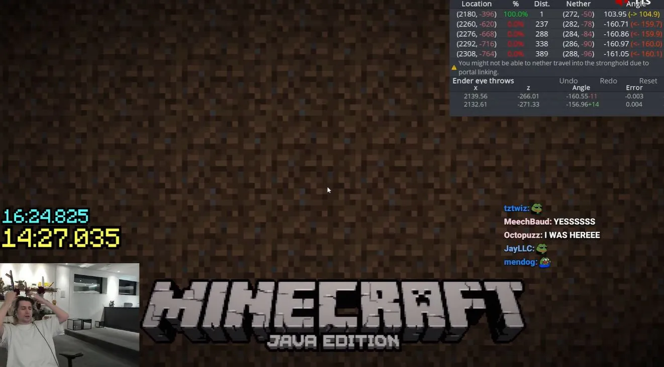 Рекорд xQc в Minecraft