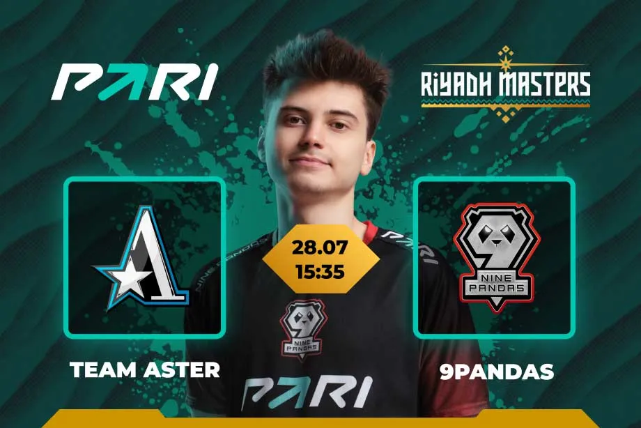Клиент PARI поставил 1 миллион рублей на матч Aster – 9 Pandas на Riyadh Masters 2023