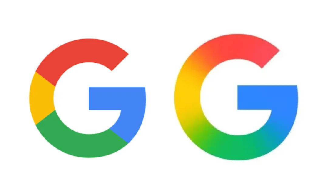 Сравнение старого и нового логотипа Google