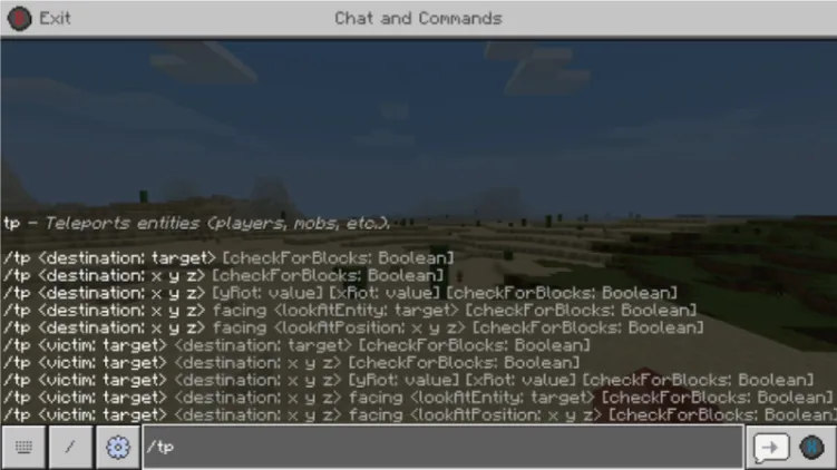 Телепорт в Minecraft