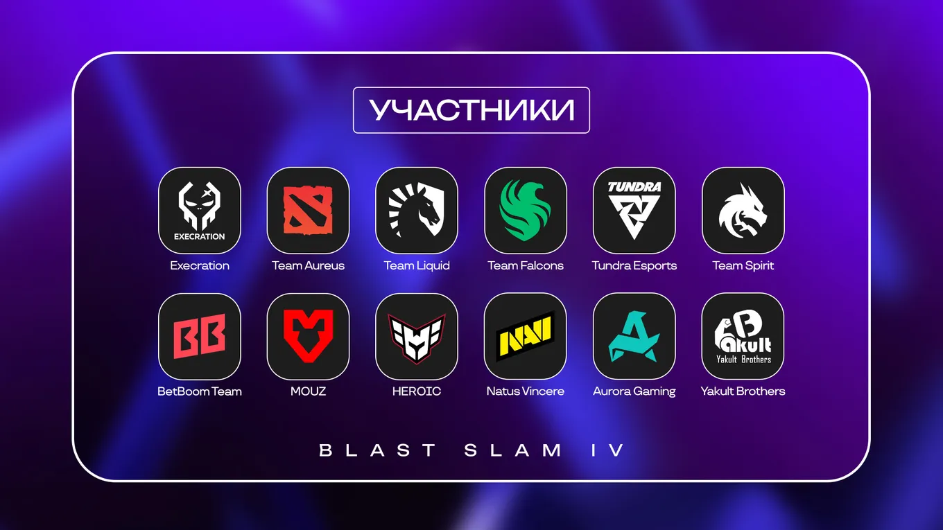 Все 12 команд-участниц на BLAST Slam IV