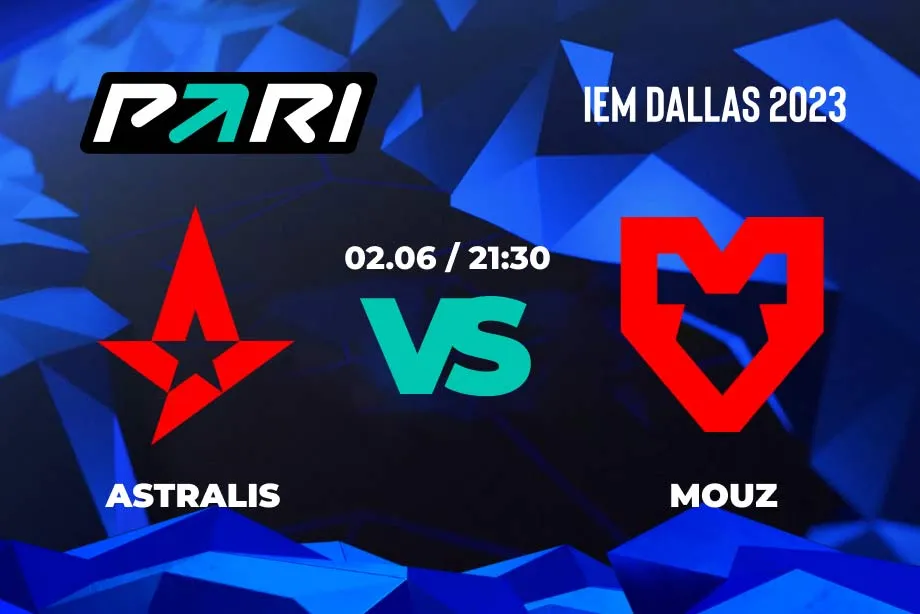 Клиент PARI поставил 350 тысяч рублей на Astralis в матче с MOUZ на IEM Dallas 2023