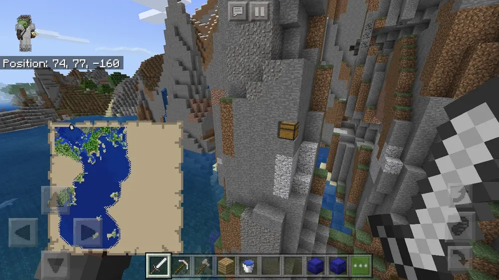 Карта сокровищ в Miinecraft