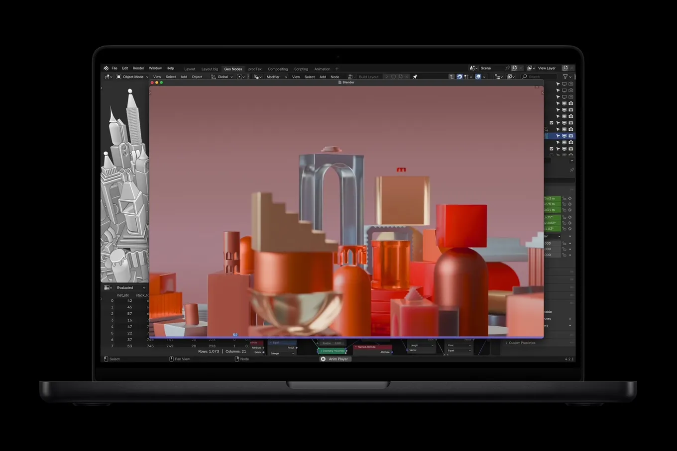 MacBook Pro 2024 во время работы