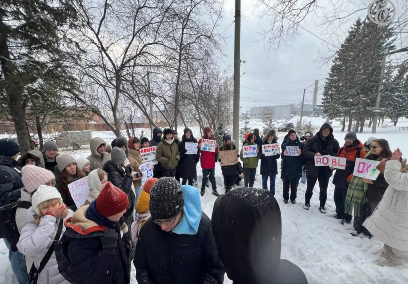 Митинг против блокировки Roblox