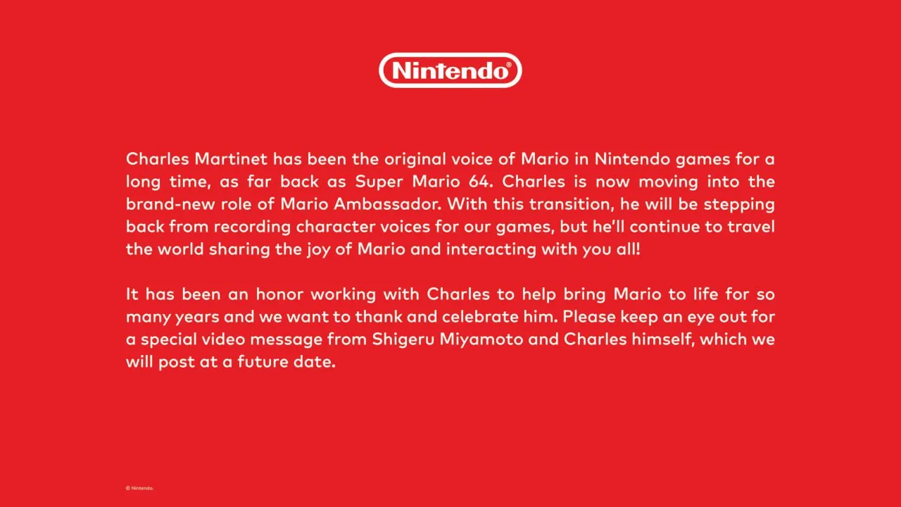 Заявление Nintendo