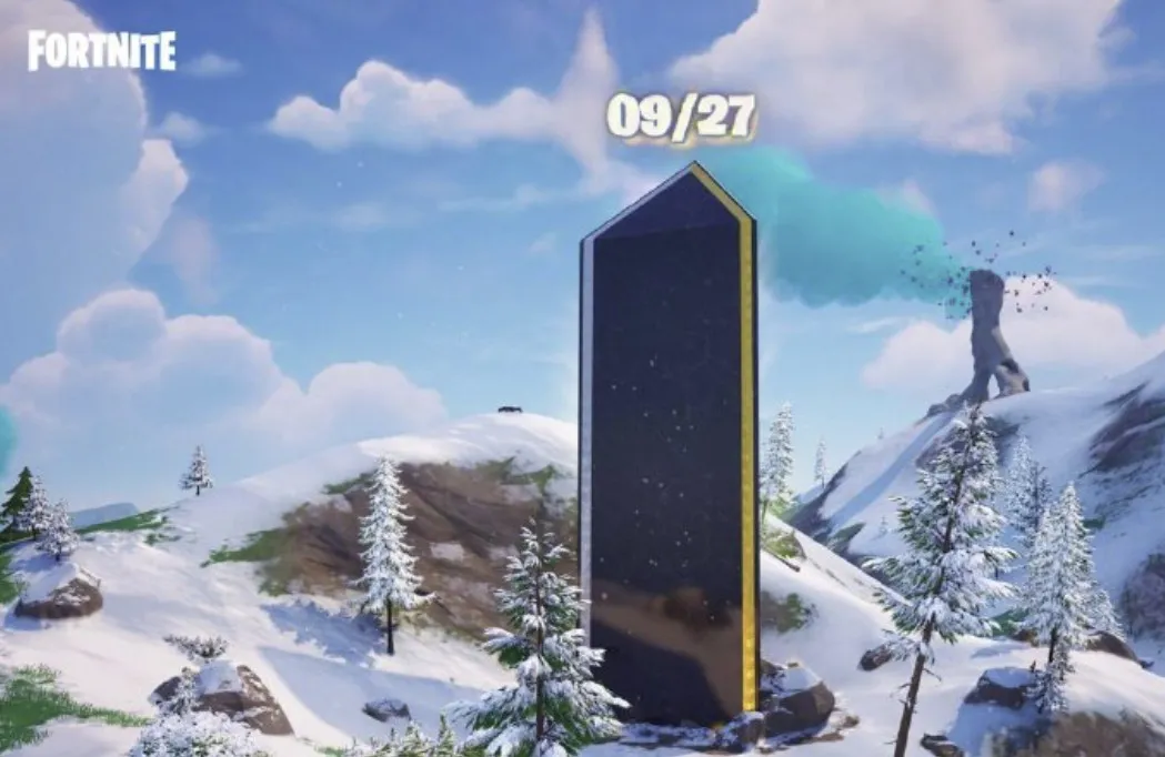 Загадочный монолит с датой в Fortnite