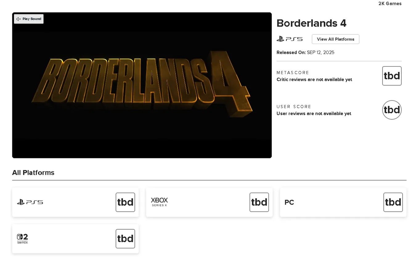 Оценки и отзывы Borderlands 4