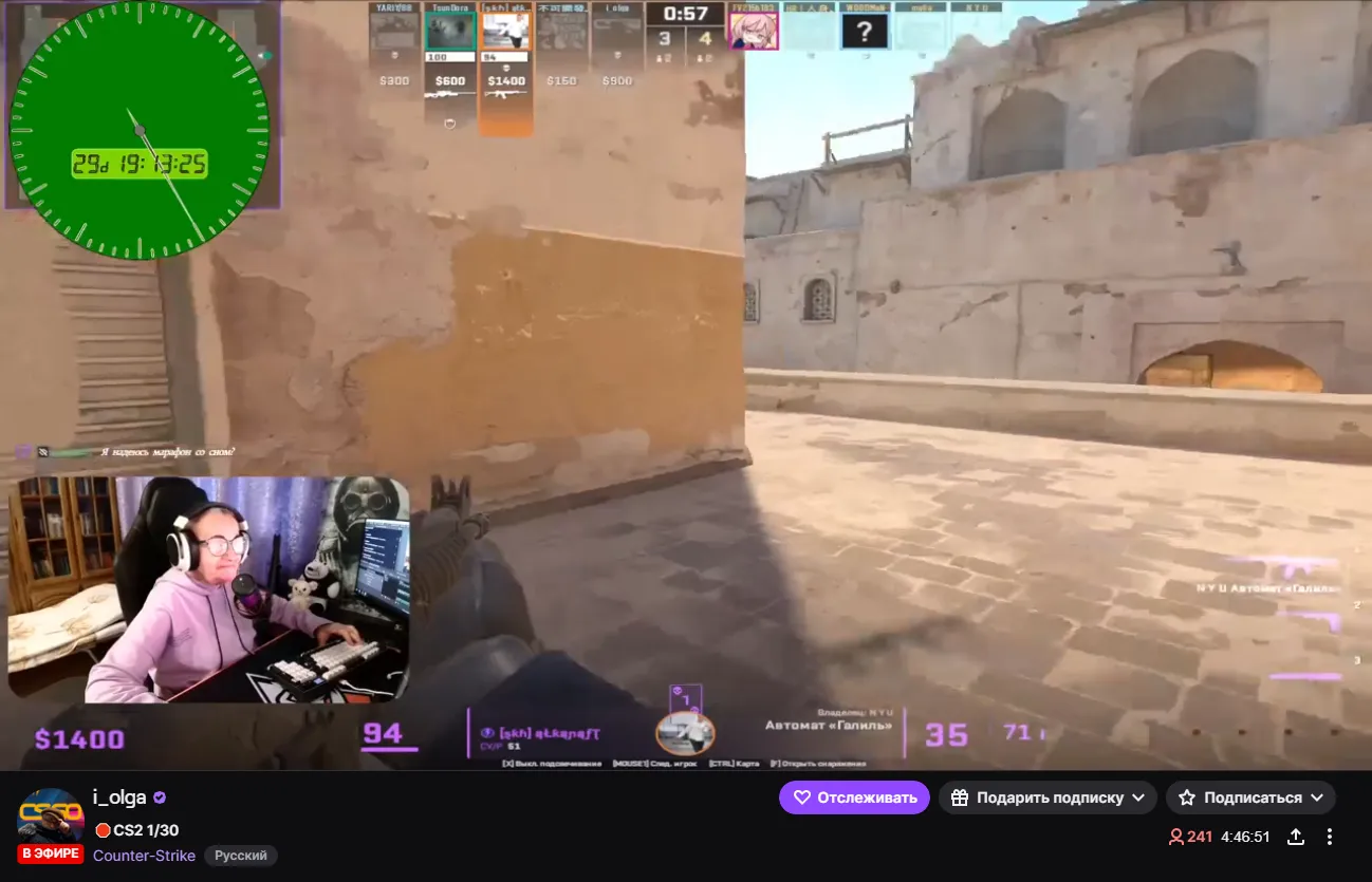 Фото с Twitch аккаунта i_olga (аккаунт бабушки Ольги)