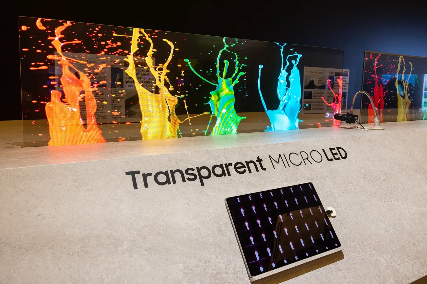 Прозрачный экран MicroLED от Samsung