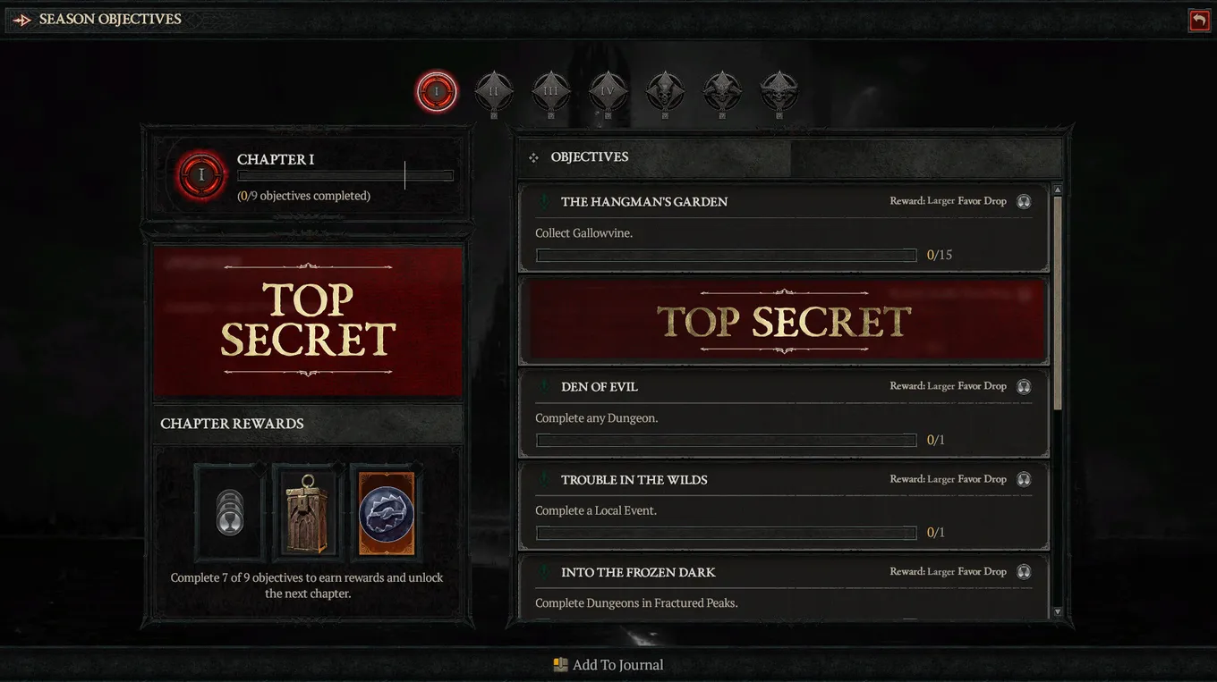 Боевой пропуск первого сезона Diablo IV