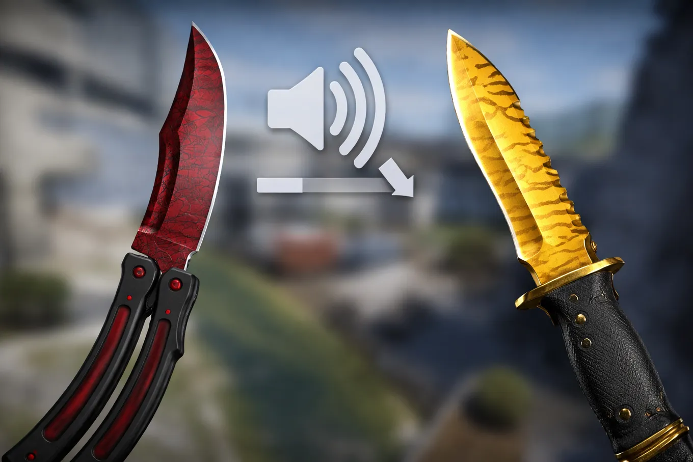 Valve уменьшили громкость звуков доставания ножей «Бабочка» и «Боуи»