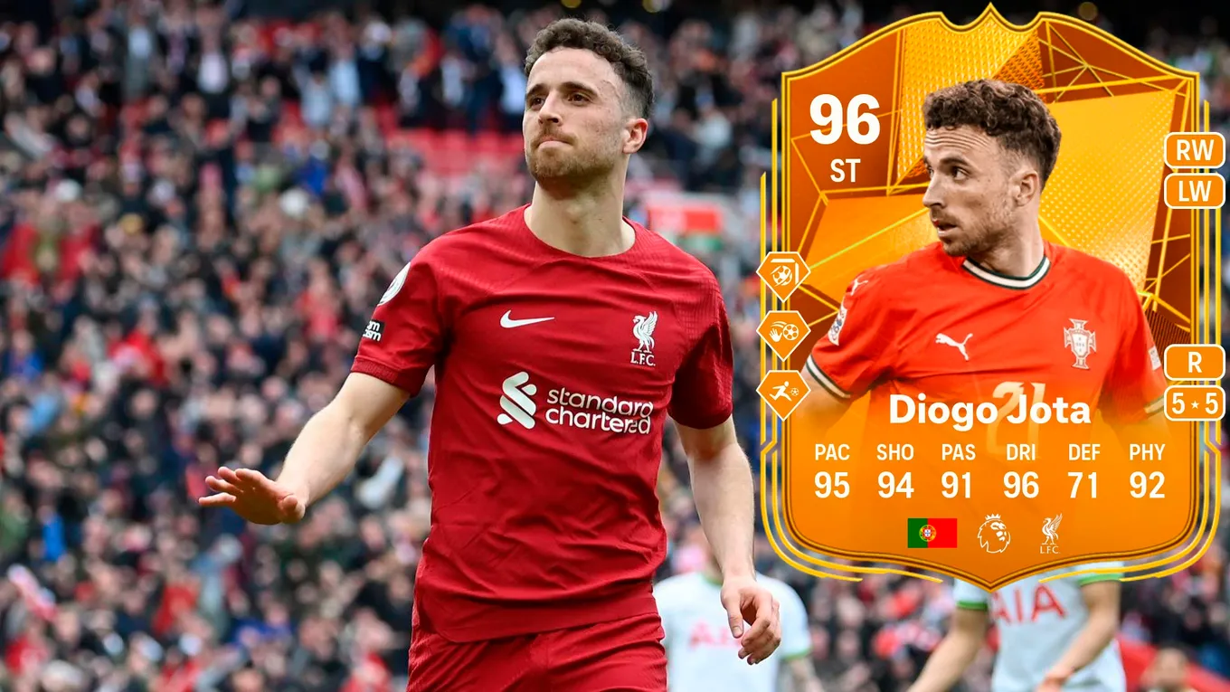 Сильнейшая версия карточки Диогу Жоты в EA FC 25 из коллекции «Игрок матча»