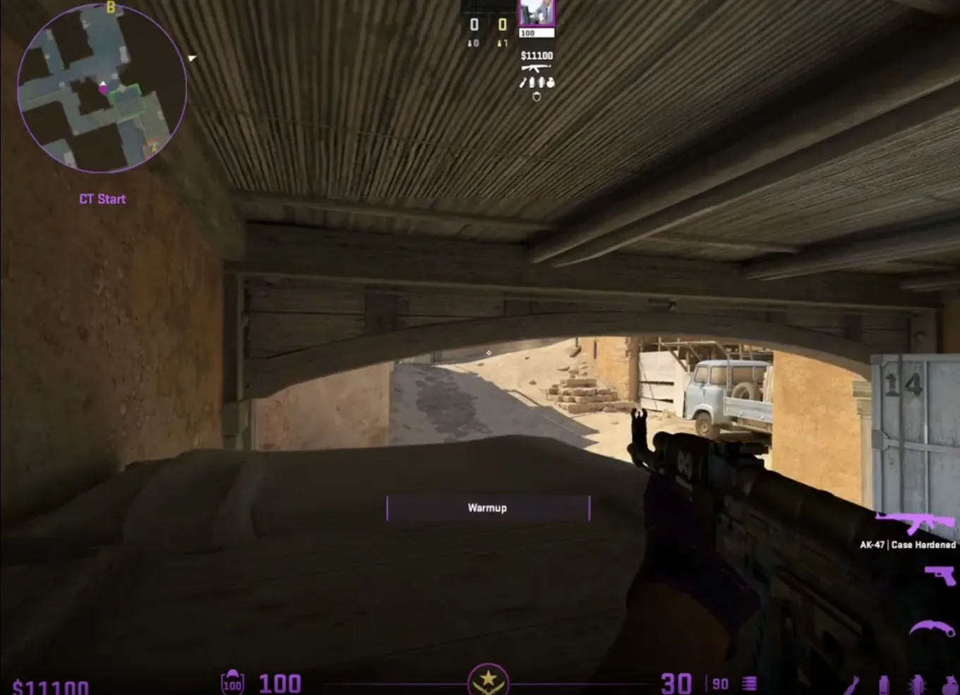 Селфбуст на карте Dust 2