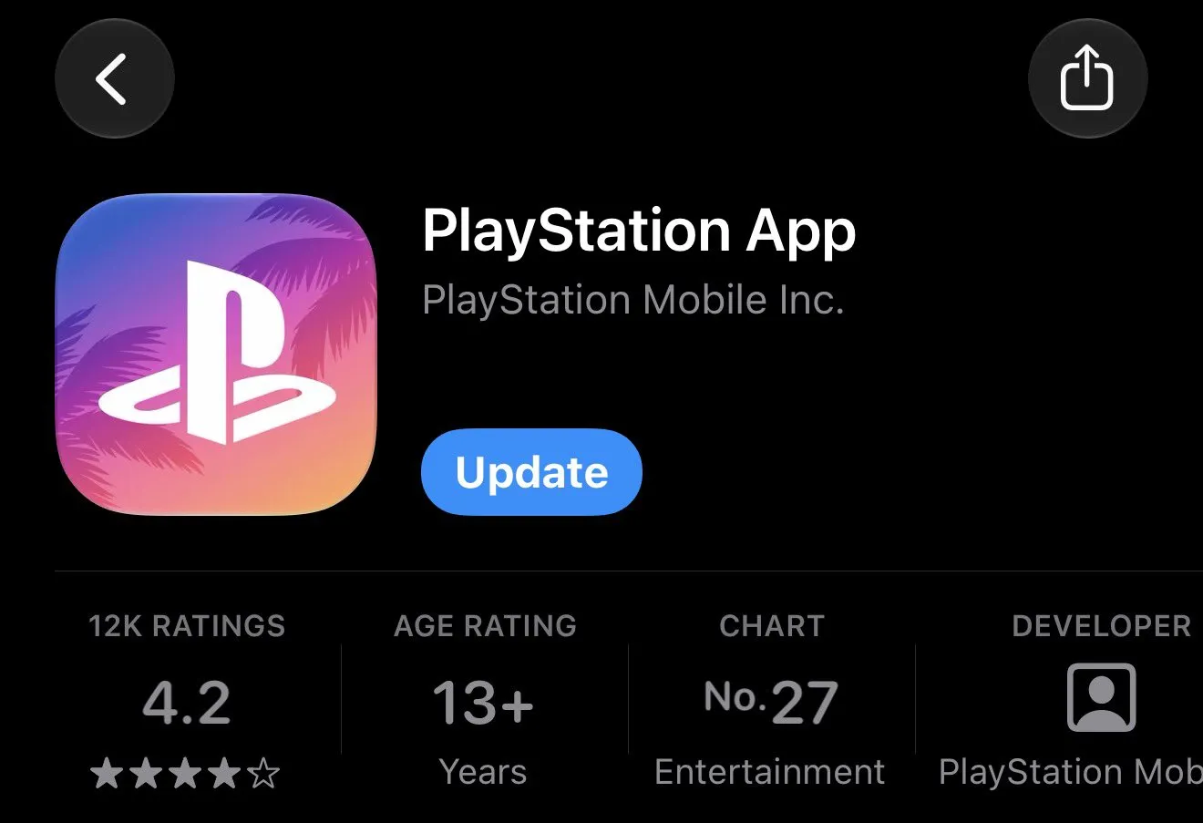 Sony также сменила иконку мобильного приложения PlayStation App