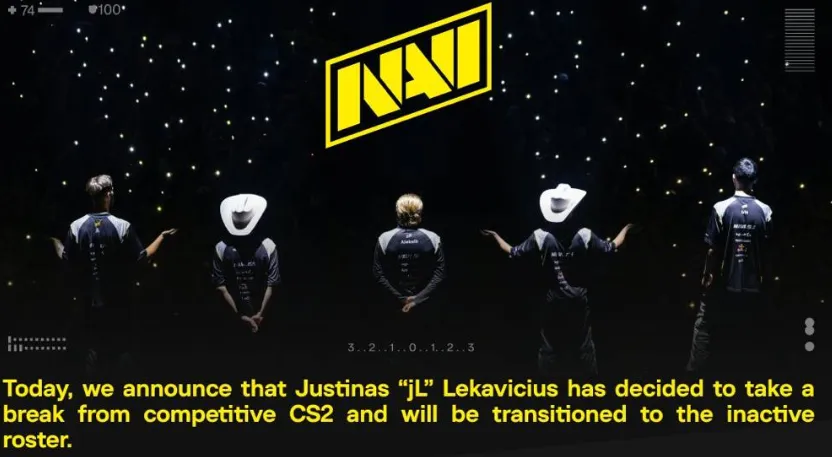 jL покидает основной состав Natus Vincere и берёт паузу в карьере