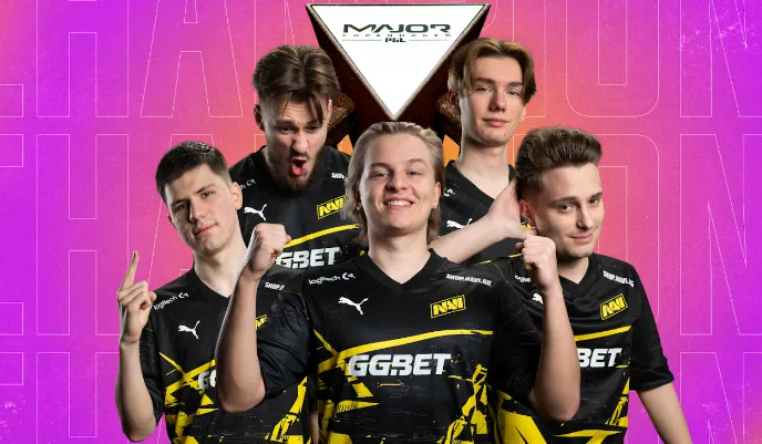 Игроки Natus Vincere – чемпионы PGL CS2 Major Copenhagen 2024