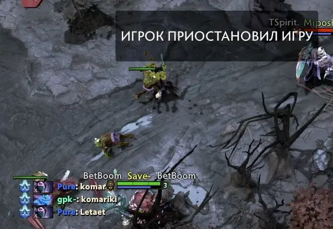 Пауза в матче Team Spirit – BetBoom Team