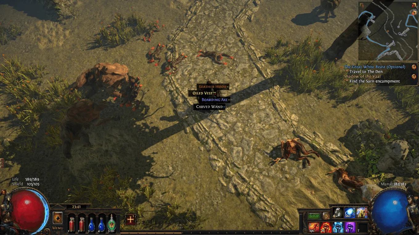 Сбор добычи в Path of Exile