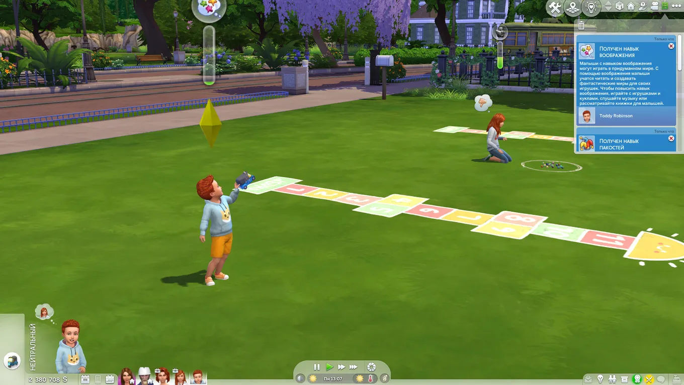 Скриншот геймплея The Sims 4 на русском языке