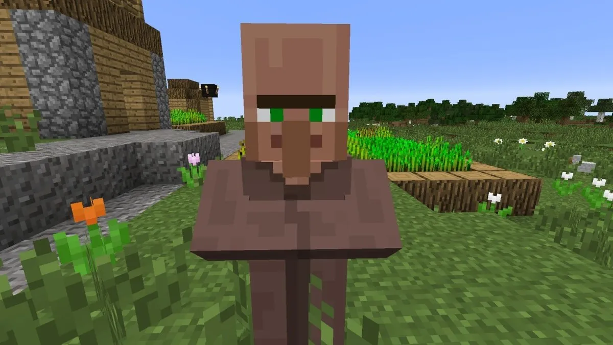 Обычный житель в Minecraft
