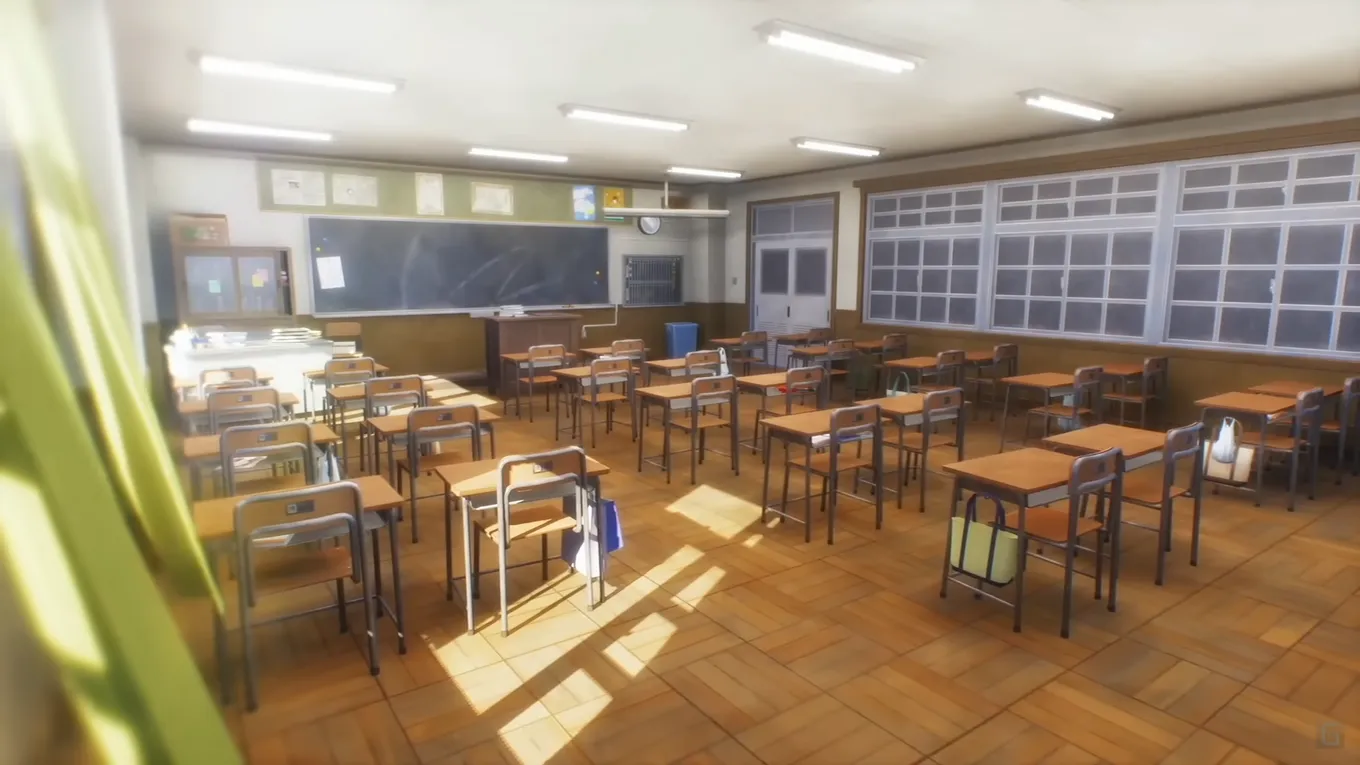 Одна из школьных локаций в обновлённой графике Persona 4 Revival