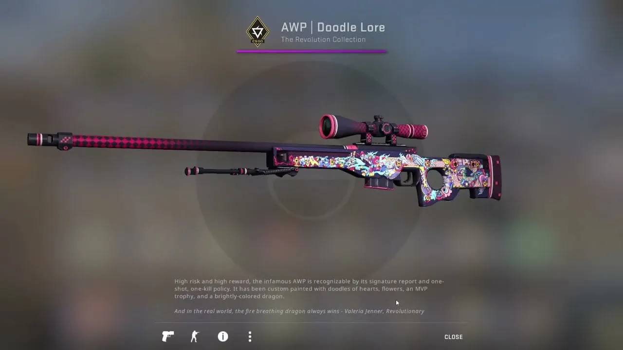 AWP | Doodle Lore был удалён из игры в 2023 году
