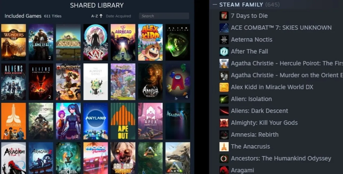 «Семейные группы» в Steam